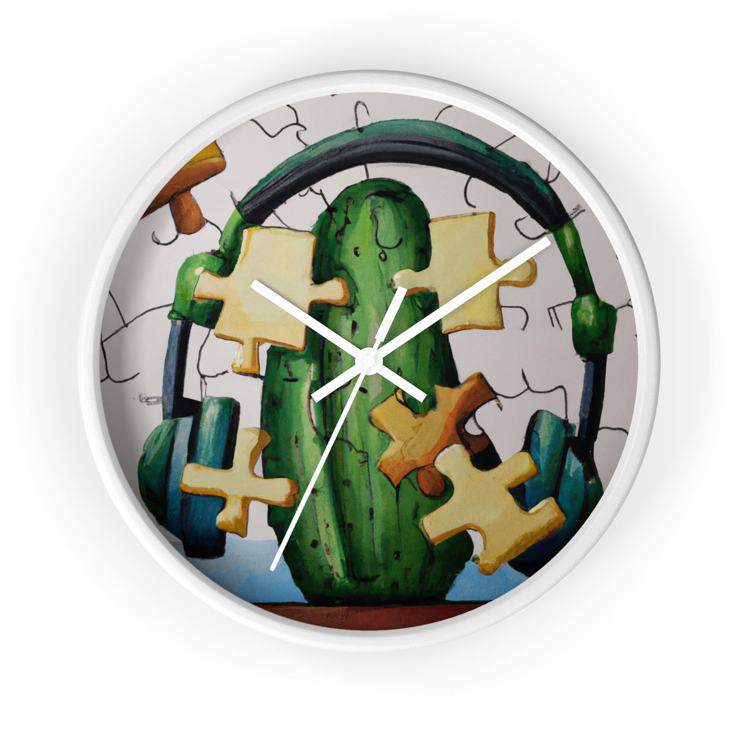 "Cactified Puzzle Time" - The Alien Wall Clock