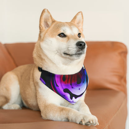 "Exploring Contrasts: A Colorful Dance of Luminance and Chromatic Aberration" - The Alien Pet Bandana Collar