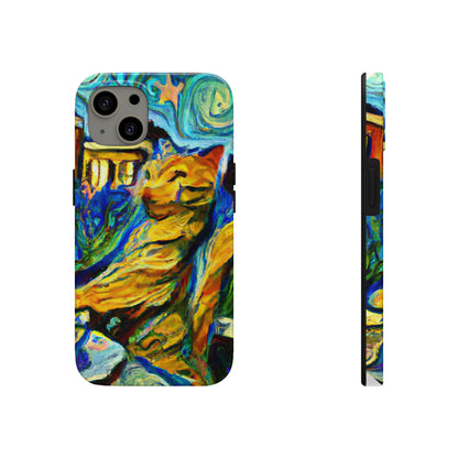 "A Cat Amongst the Celestial Tea Leaves" - The Alien Tough Phone Cases