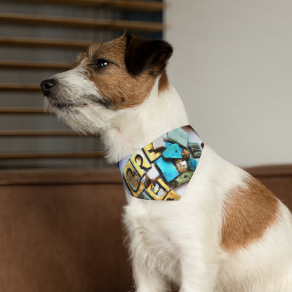 "Un mosaico de resiliencia: una exploración creativa de la fuerza y ​​la resistencia" - The Alien Pet Bandana Collar