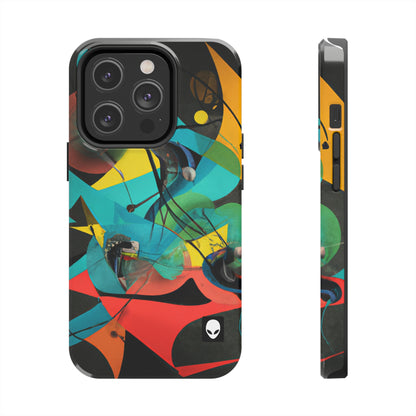 „Illusionäre Perspektive: Ein bunter Tanz des Lichts“ – The Alien Tough Phone Cases