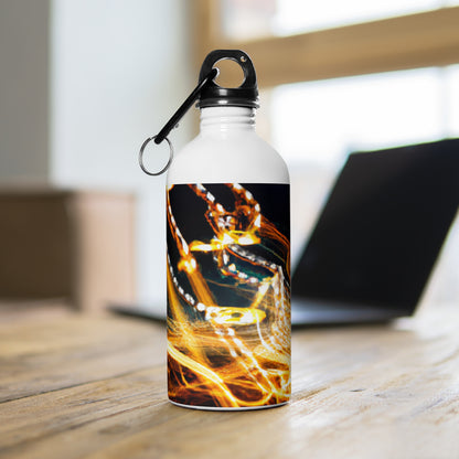 "Chaotic Disruption: An Abstract Exploration" - The Alien Stainless Steel Water Bottle