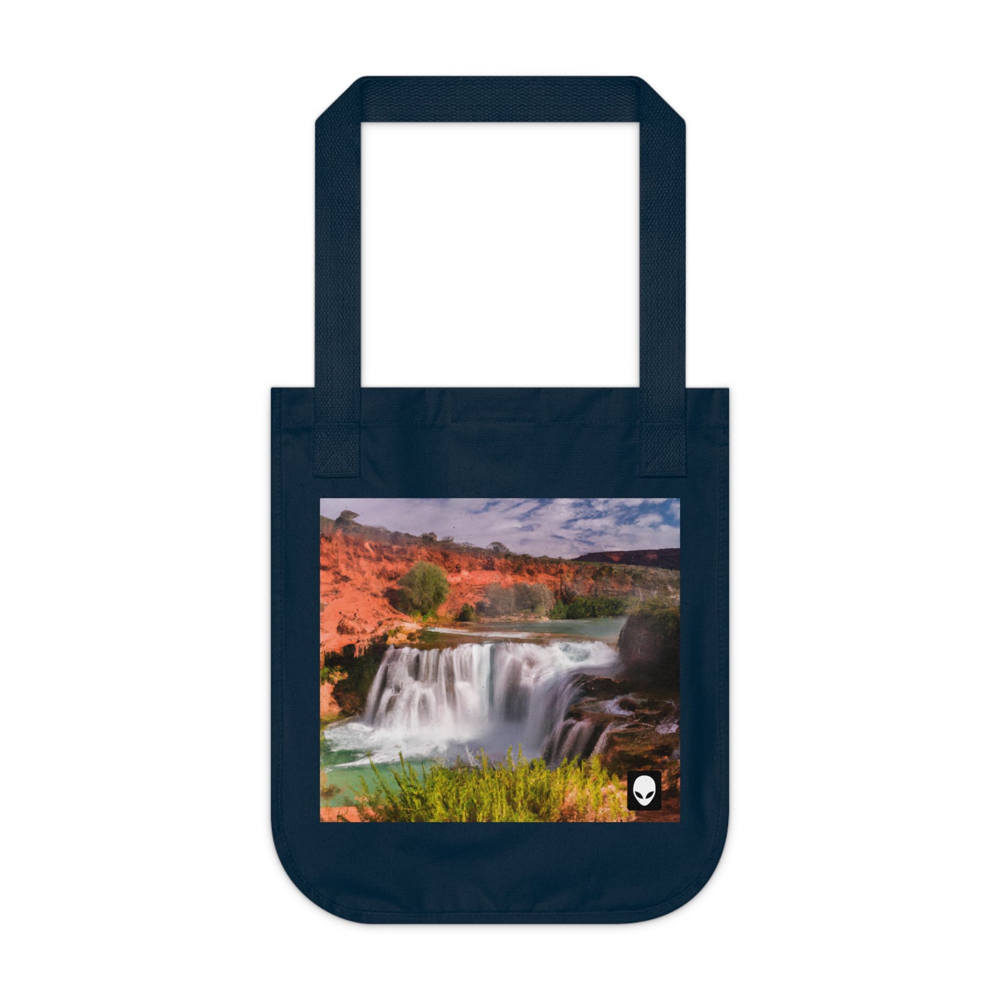 "Capturing Nature's Beauty: Crafting an Iconic Landscape in Vibrant Art" - The Alien Eco-friendly Tote Bag