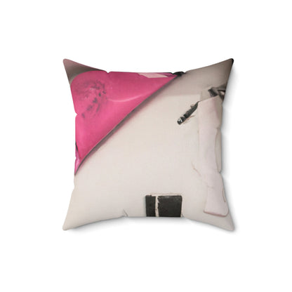 "Un reflejo en el baño" - The Alien Square Pillow