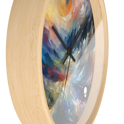 "Abstract Landscape: Exploring Emotional Depths Through Color & Texture" - The Alien Wall Clock Abstract Expressionism Style