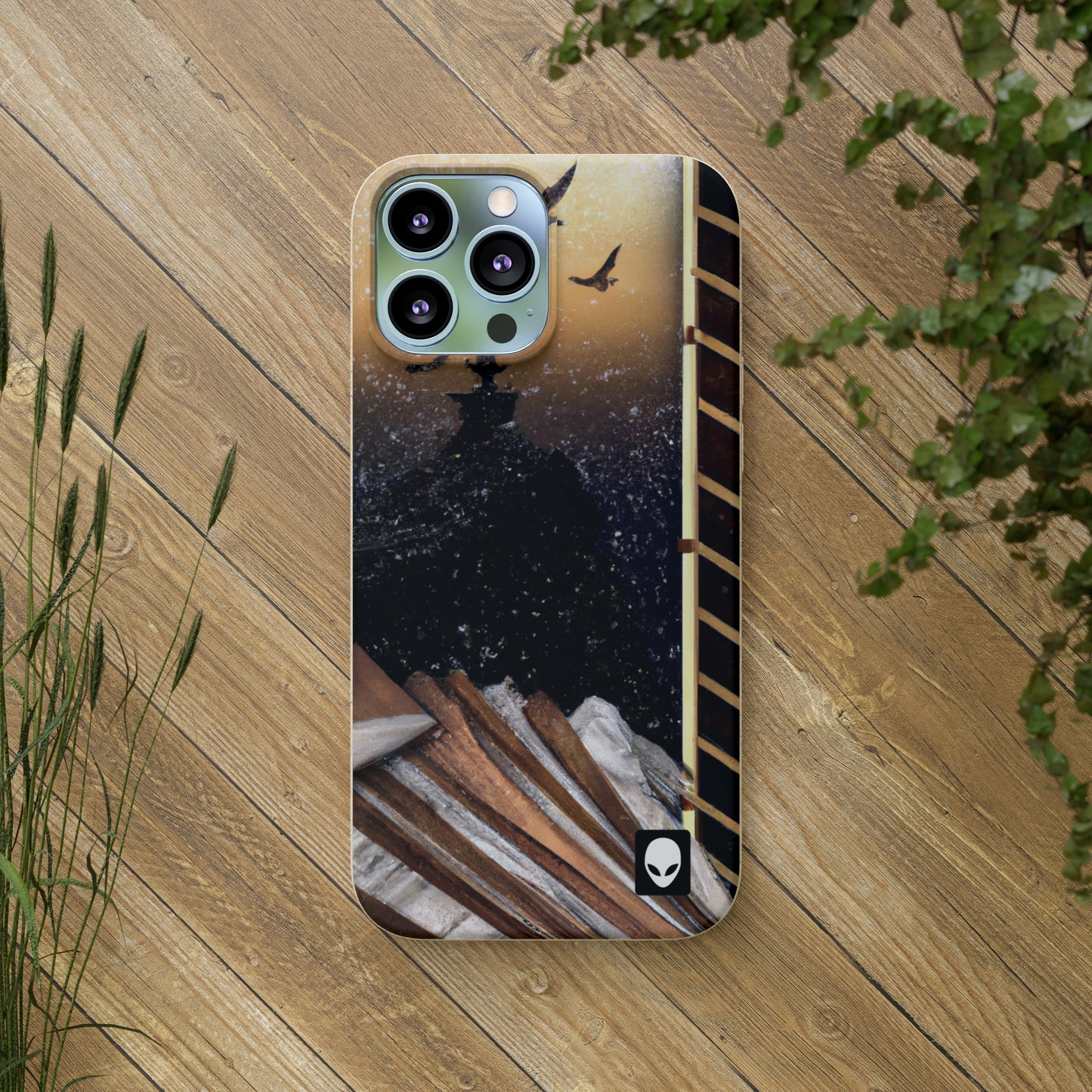 "A Tale of Storytelling Art: A Mixed Media Masterpiece" - The Alien Eco-friendly Cases