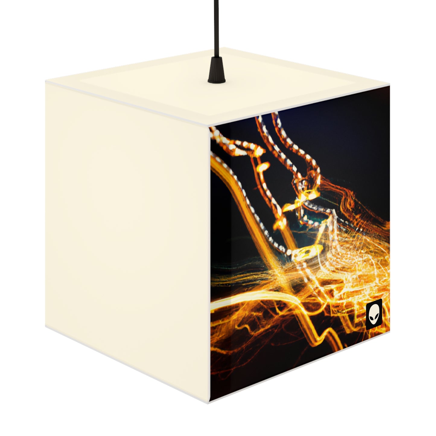 "Chaotic Disruption: An Abstract Exploration" - The Alien Light Cube Lamp