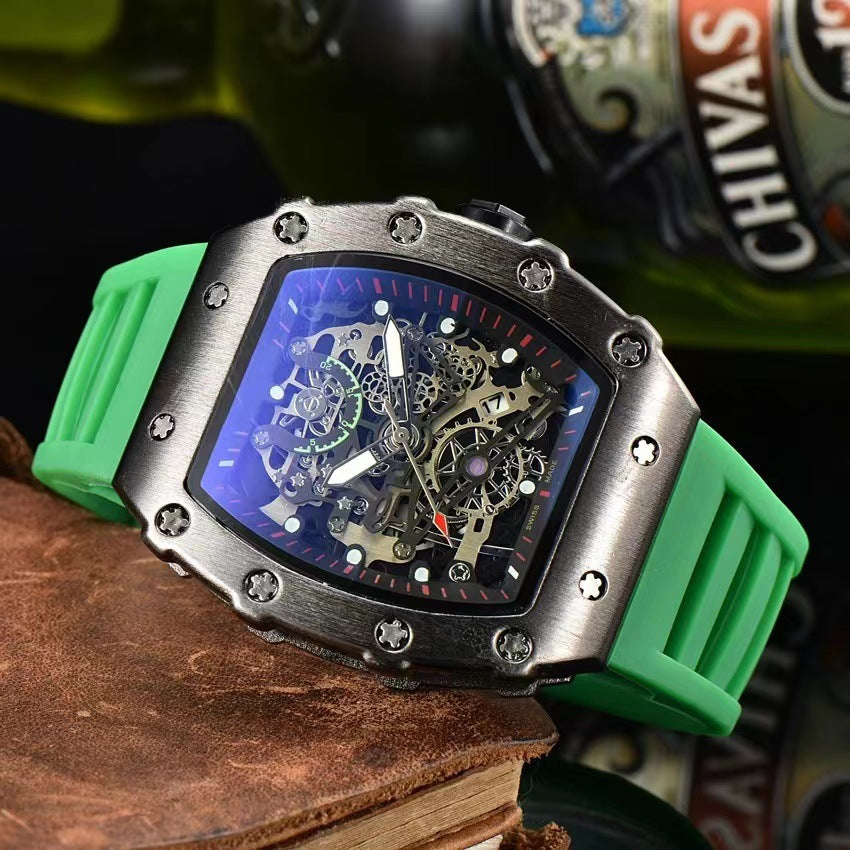 Reloj deportivo de barril hueco para hombre