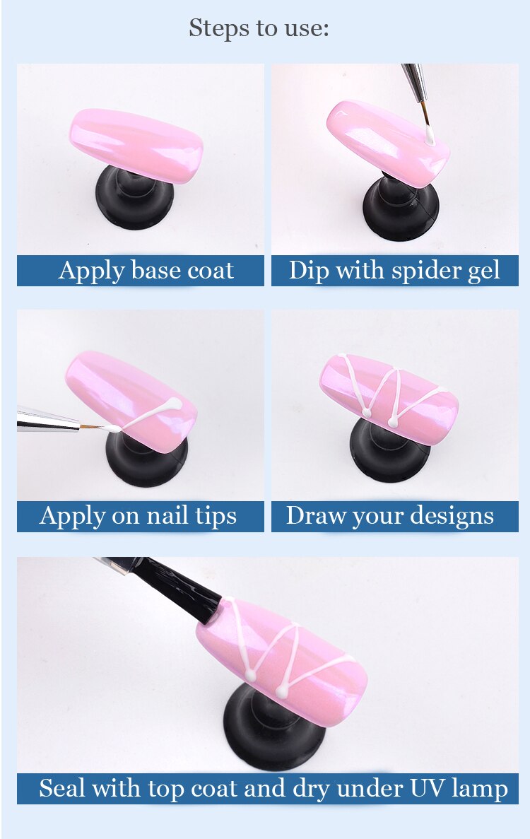 Nail Elastic Drawing Nail Oil Gum Spider Gum Creative Painting Phototherapy Painting Gum DIY Silk Drawing Gum