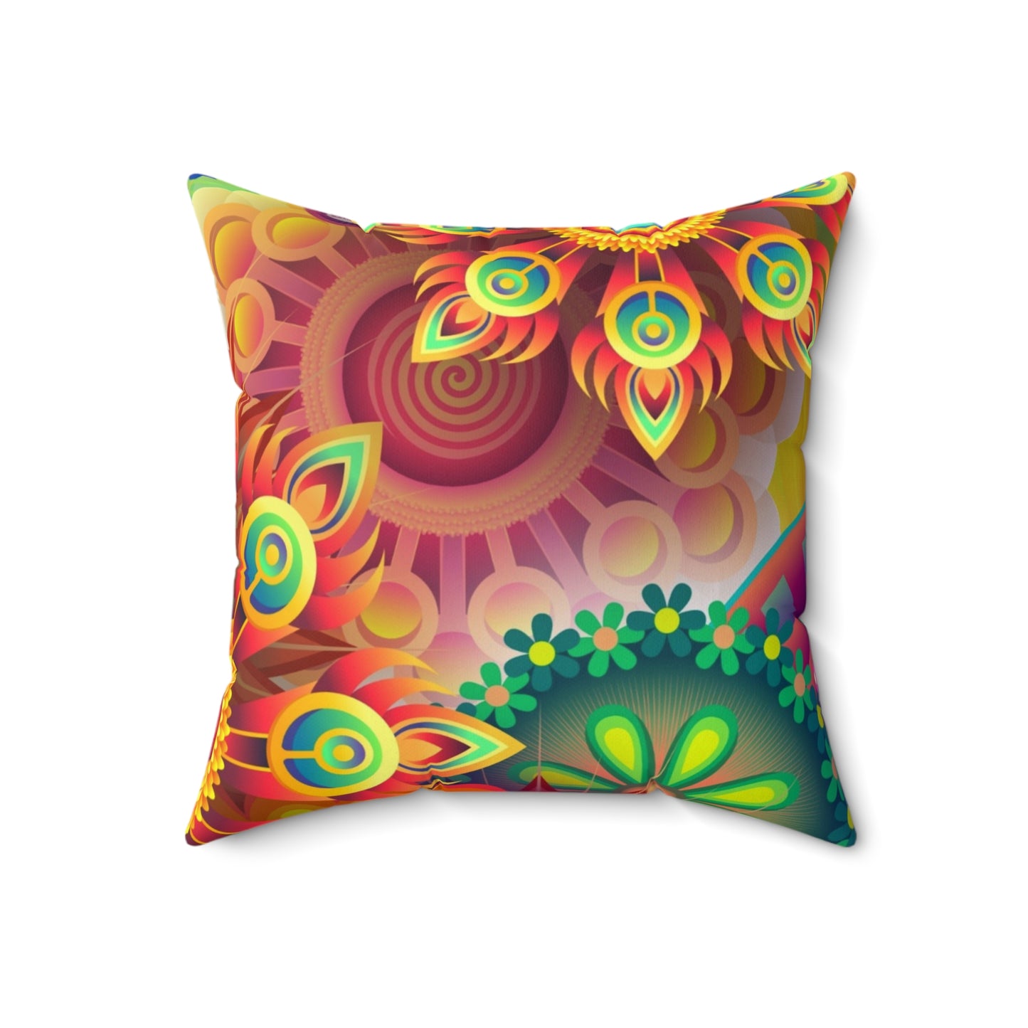 The First Trippy Space - The Alien Spun Polyester Square Pillow