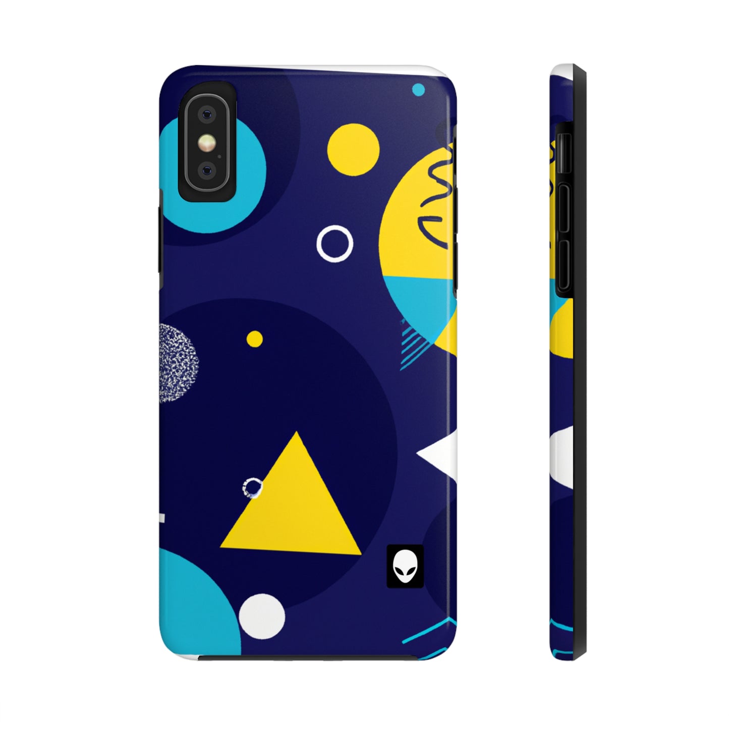 „Geometrische Fusion: Erwecken Sie Ihre Vision zum farbenfrohen Leben“ – The Alien Tough Phone Cases