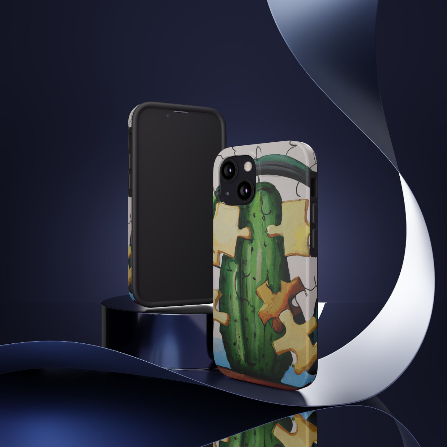 "Cactified Puzzle Time" - The Alien Tough Phone Cases