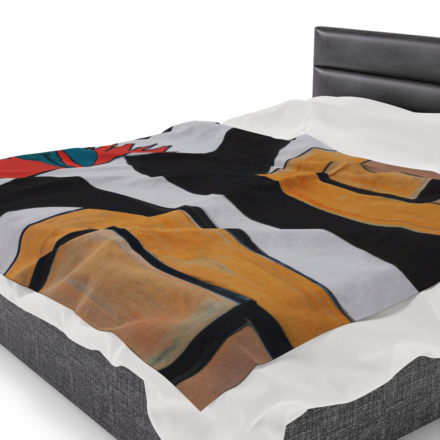 "Exploring Balance and Pattern in Abstract Art" - The Alien Velveteen Plush Blanket