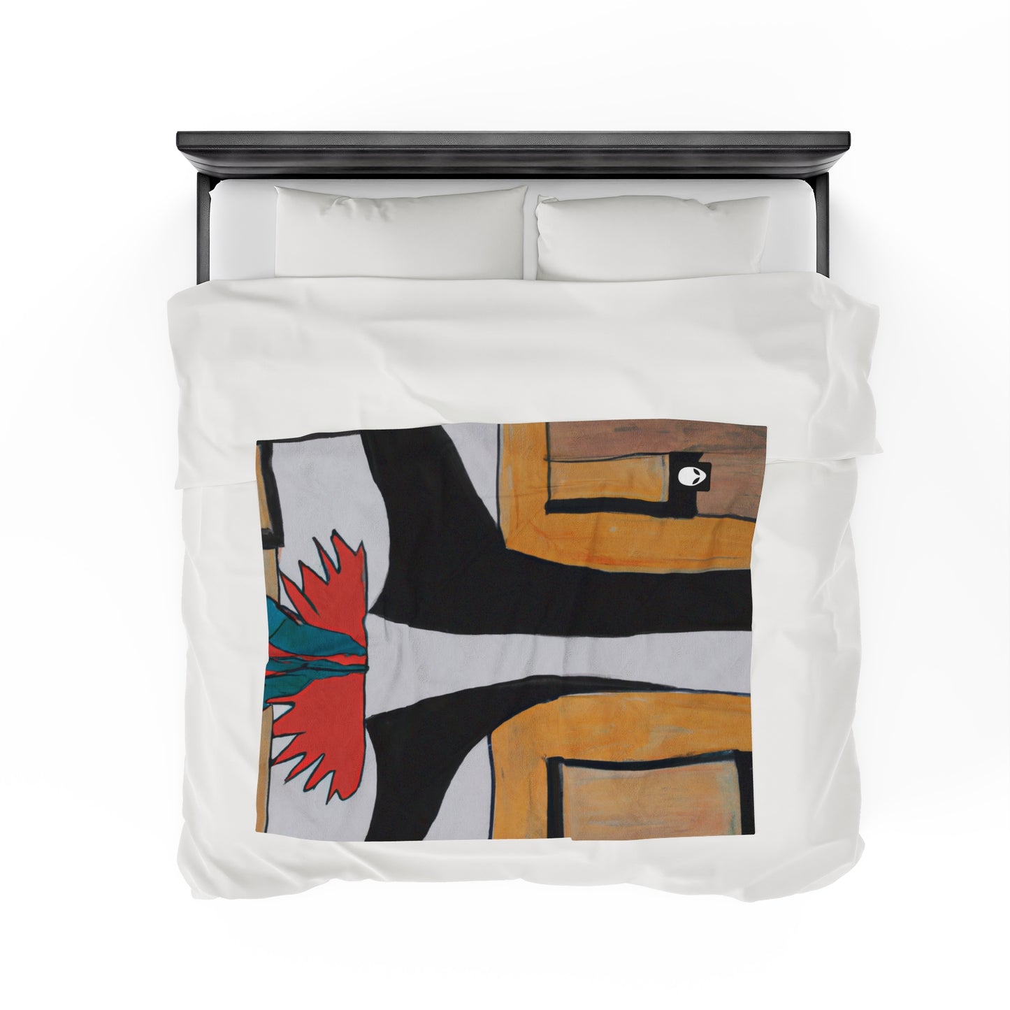 "Exploring Balance and Pattern in Abstract Art" - The Alien Velveteen Plush Blanket