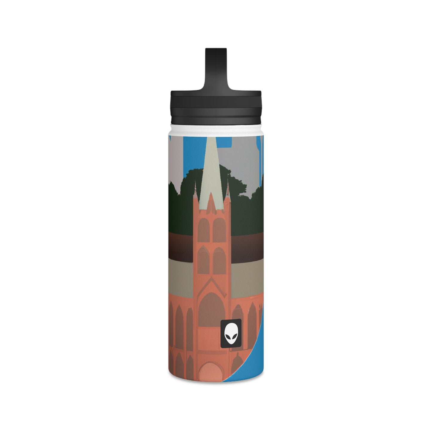 "A Moment in Time: The Art of Historical Storytelling" - The Alien Stainless Steel Water Bottle, Handle Lid