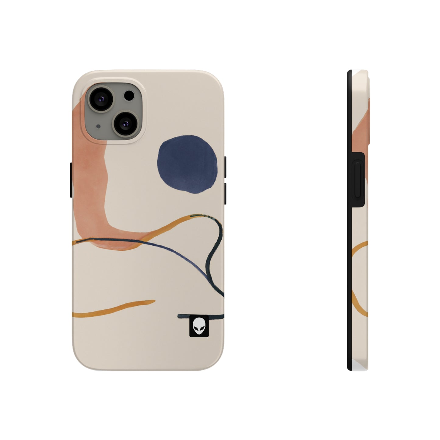 "Geometric Contrast: Exploring Color Through Geometry" - The Alien Tough Phone Cases