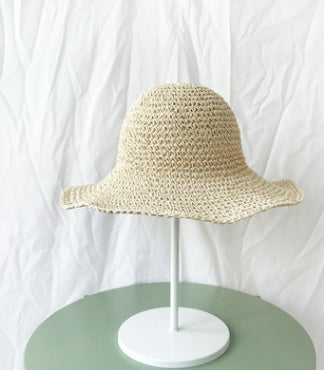 Sombrero de protección solar para mujer con sombreros de paja plegables, sombrero fresco para vacaciones, sombrero de playa