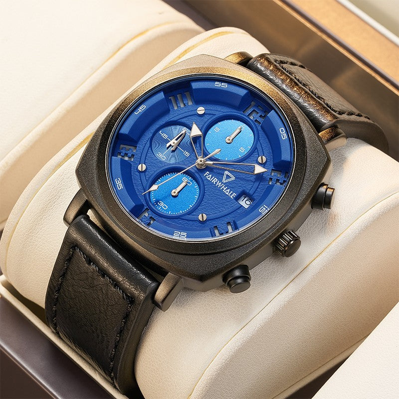 Reloj impermeable, elegante y versátil para hombre.