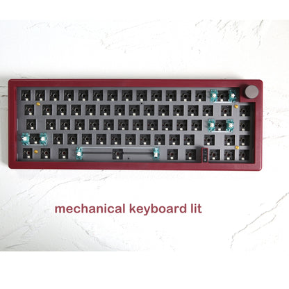 Kit de teclado mecánico retroiluminado RGB de enchufe caliente con soporte de perilla DIY personalizado de tres modelos