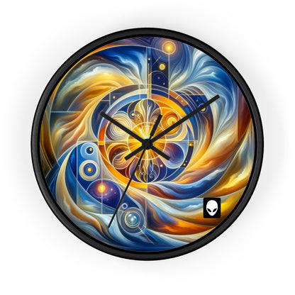 "Ascending Divinity: A Spiritual Awakening in Vibrant Geometry" - The Alien Wall Clock Religious Art Style