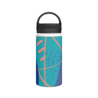 Geometric Artistry: An Exploration of Color and Form - The Alien Stainless Steel Water Bottle, Handle Lid