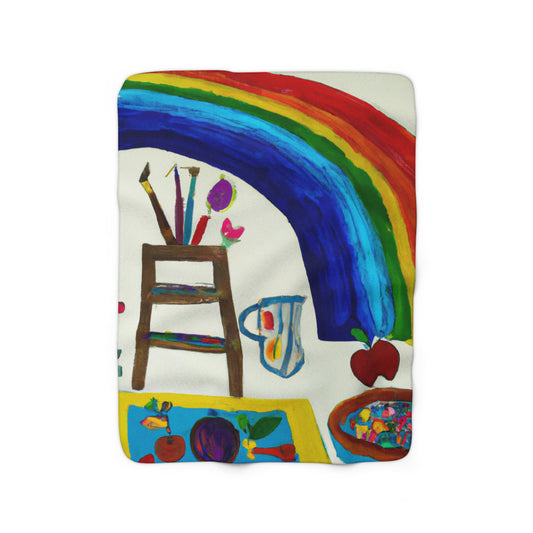 "A Fanciful Rainbow of Possibilities" - The Alien Sherpa Fleece Blanket