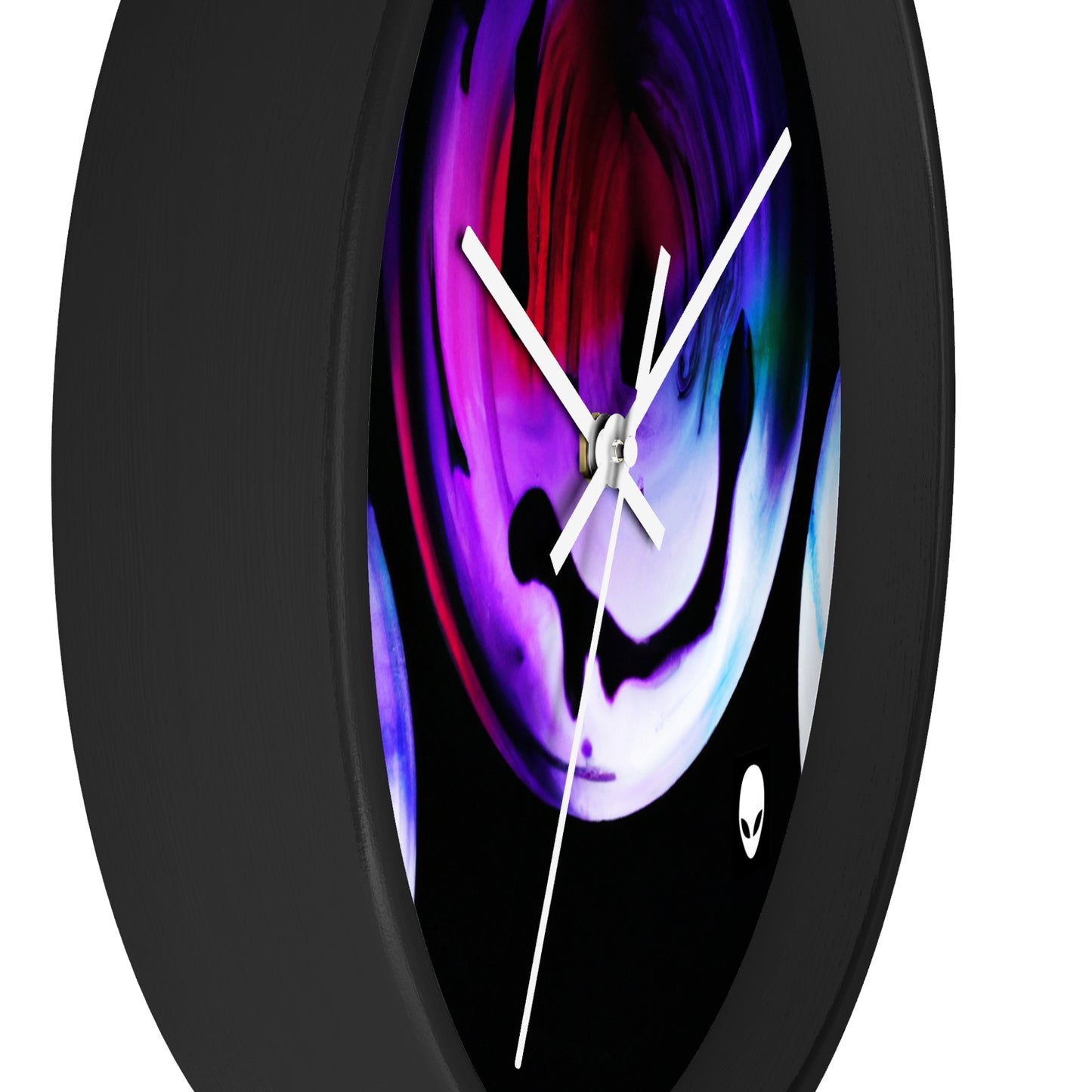 "Exploring Contrasts: A Colorful Dance of Luminance and Chromatic Aberration" - The Alien Wall Clock