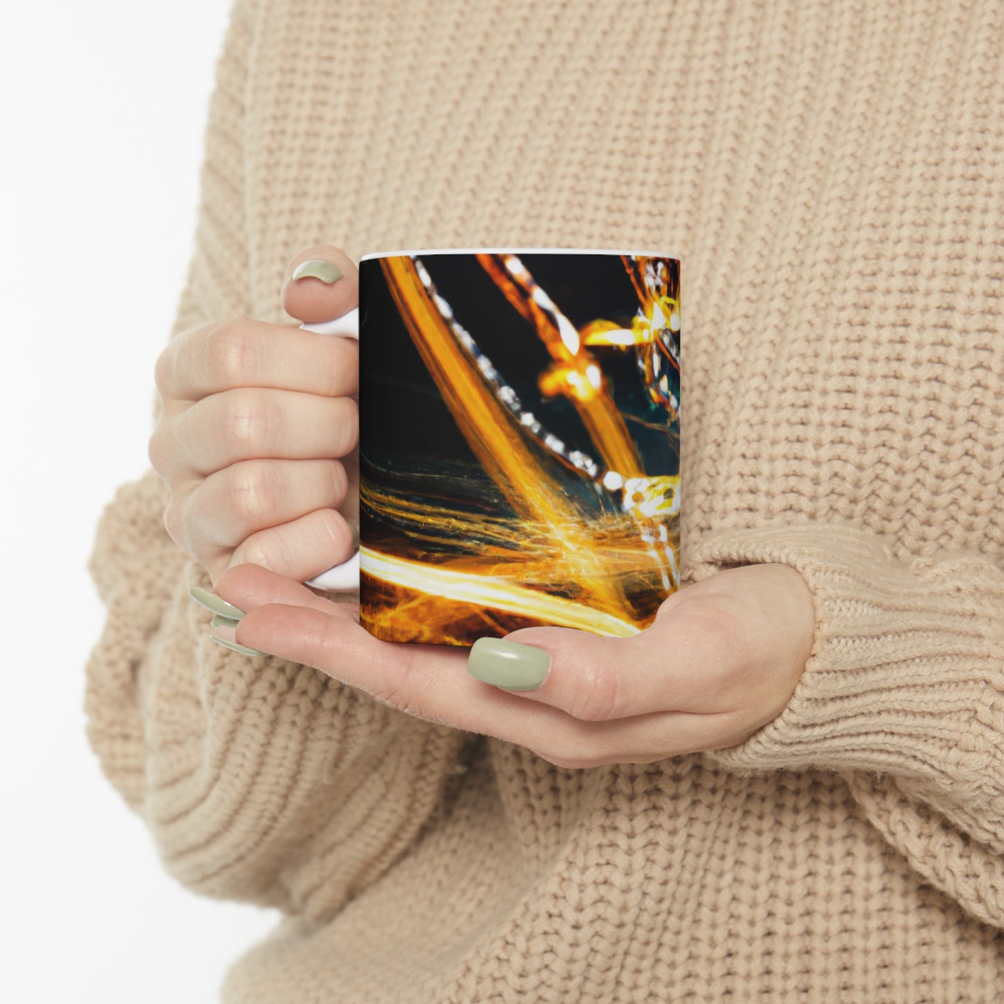 "Chaotic Disruption: An Abstract Exploration" - The Alien Ceramic Mug 11 oz