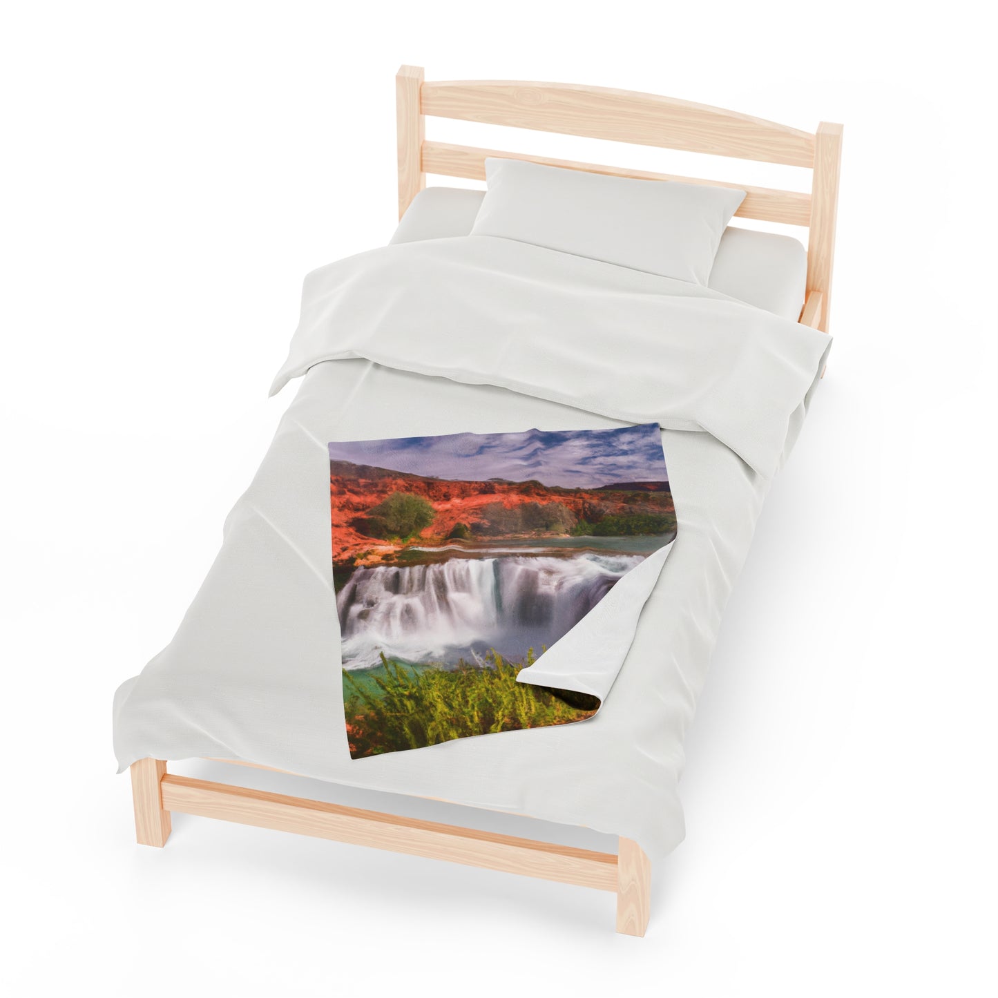 "Capturing Nature's Beauty: Crafting an Iconic Landscape in Vibrant Art" - The Alien Velveteen Plush Blanket