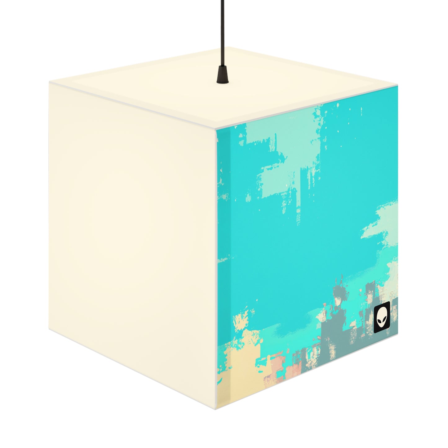 „Eine luftige Himmelslandschaft: Eine Kombination aus Tradition und Moderne“ – Die Alien Light Cube Lampe