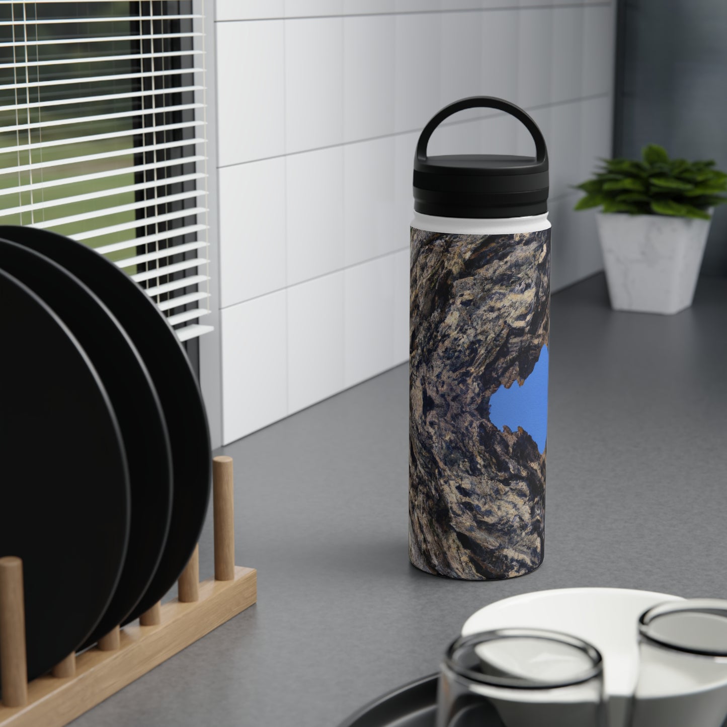 Nature in Splendor: Combining Photography with Digital Artistry - The Alien Stainless Steel Water Bottle, Handle Lid