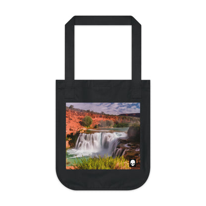 "Capturando la belleza de la naturaleza: creando un paisaje icónico en un arte vibrante" - The Alien Eco-friendly Tote Bag