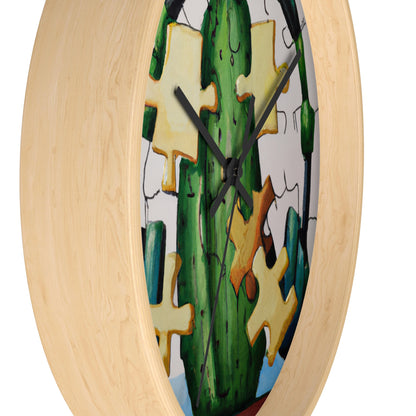 "Cactified Puzzle Time" - The Alien Wall Clock