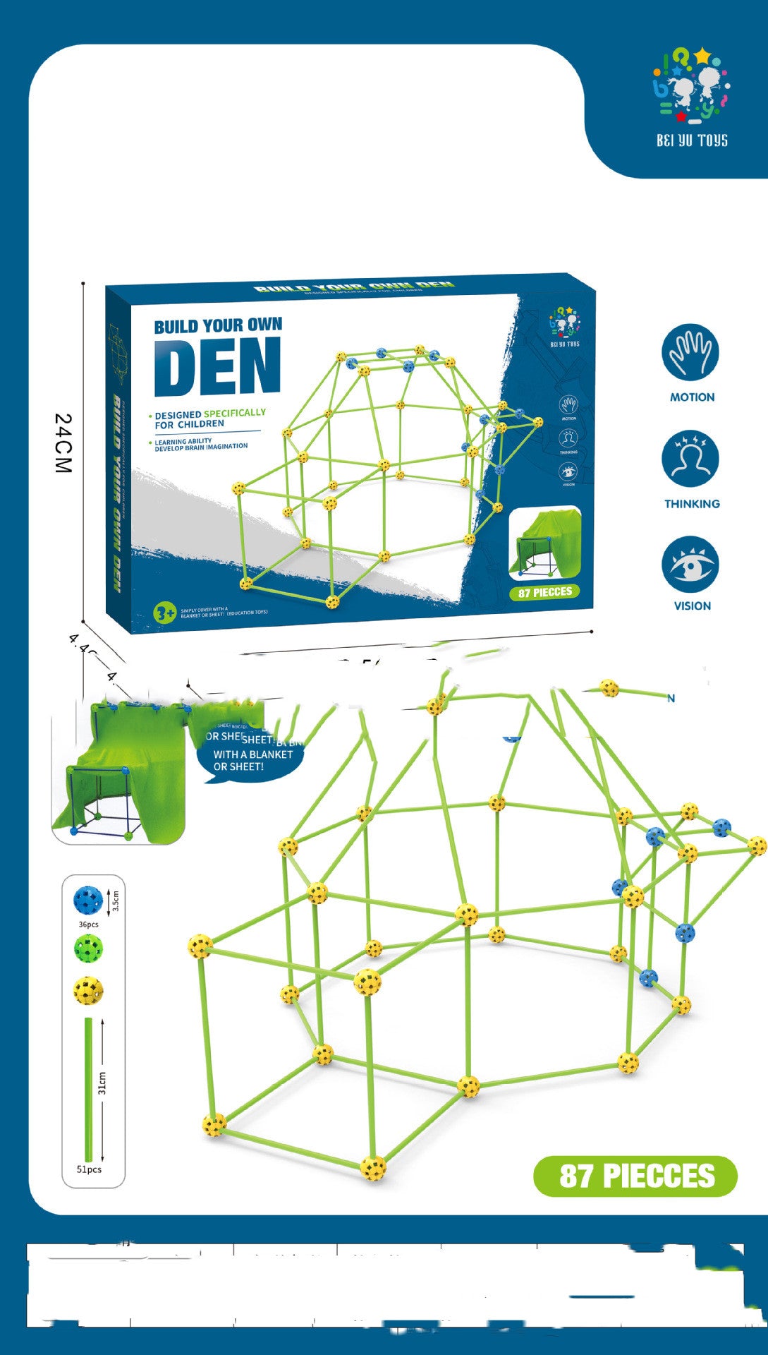 Fort Gebäude Kit Bau Blöcke Set Kinder Spielzeug Zelte Festung Builder Burgen Tunnel Diy 3d Spielen Haus Für Kinder geschenk