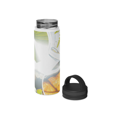 "Earth's Splendor: A Colorful Collage of Natural Wonders" - The Alien Stainless Steel Water Bottle, Handle Lid