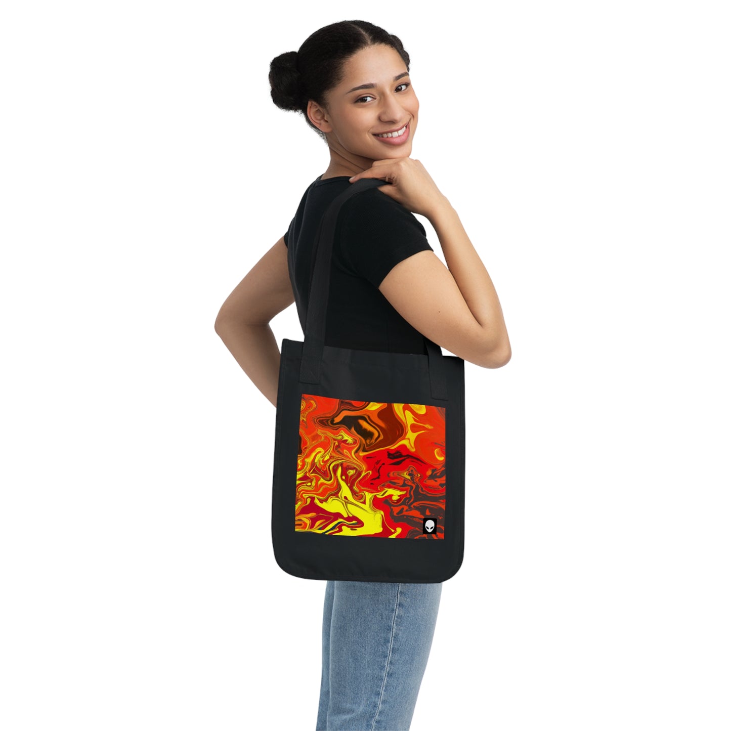 "Abstract Energy in Motion" - The Alien Eco-friendly Tote Bag