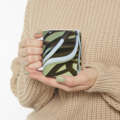 "Abstract Artistry: Constructing Emotion from Common Objects" - The Alien Ceramic Mug 11 oz