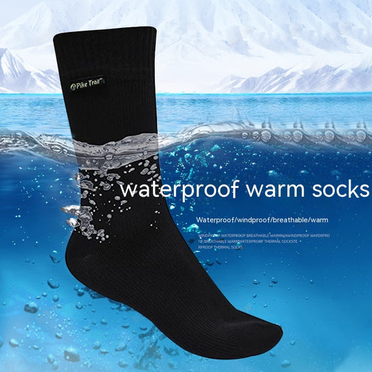 Wasserdichte Socken Herbst und Winter verdickende atmungsaktive Baumwolle Herrenstrümpfe