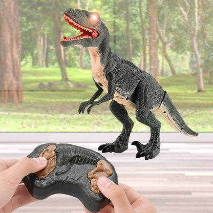 Ferngesteuertes ferngesteuertes wandelndes Dinosaurierspielzeug mit schüttelndem Kopf, leuchtenden Augen und Geräuschen, Velociraptor, Geschenk für Kinder. Amazon-Plattform verboten