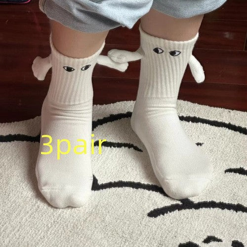 Magnetische Saug-Hand In Hand Paar Socken Cartoon Schöne Atmungsaktive Bequeme Socken Für Frauen Halten Hände Socke