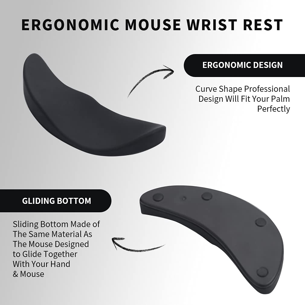 Ergonomische Maus-Handgelenkauflage, Mauspads, Silikongel, rutschfest, Streamline-Handgelenkauflage, Stützmatte, Computer-Mauspad für Büro, Gaming, PC-Zubehör