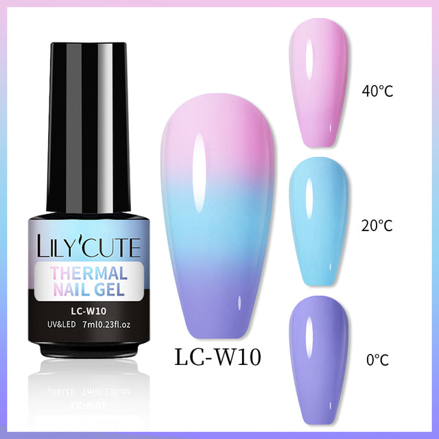 Esmalte de uñas en gel térmico que cambia de color