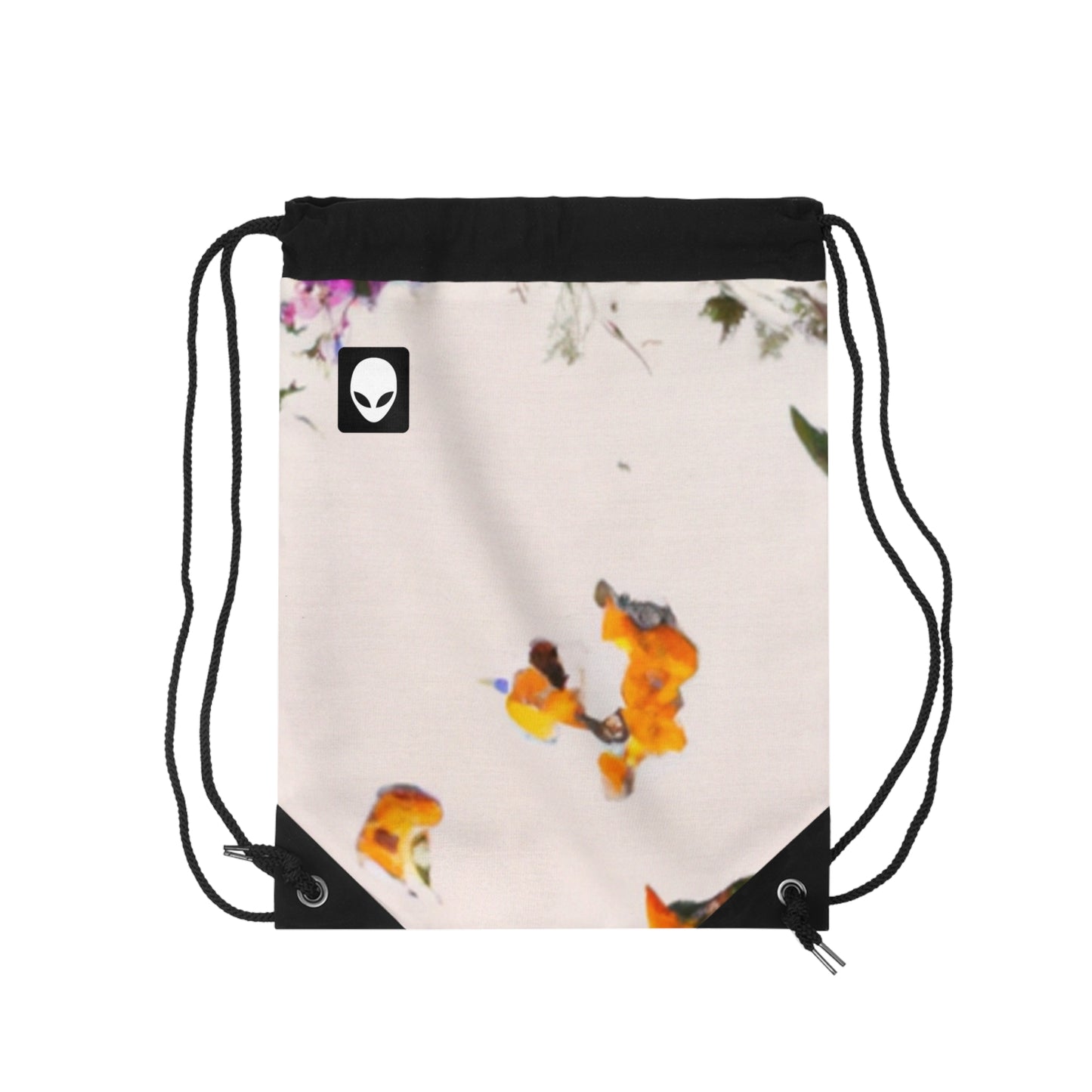 "Exploring Nature's Palette: An Experiment in Abstract Art"- The Alien Drawstring Bag