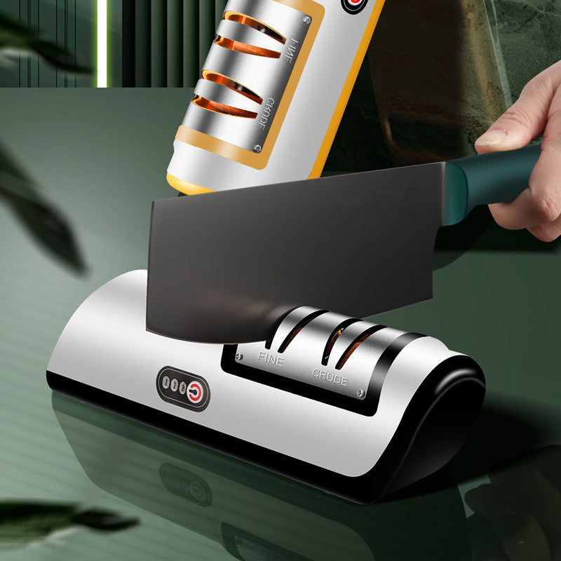 USB wiederaufladbarer elektrischer Messerschärfer, automatisch verstellbares Küchenwerkzeug zum schnellen Schärfen von Messern, Scheren und Schleifmaschinen