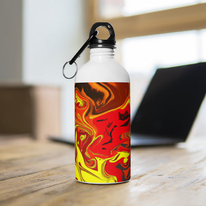 "Abstract Energy in Motion" - The Alien Stainless Steel Water Bottle