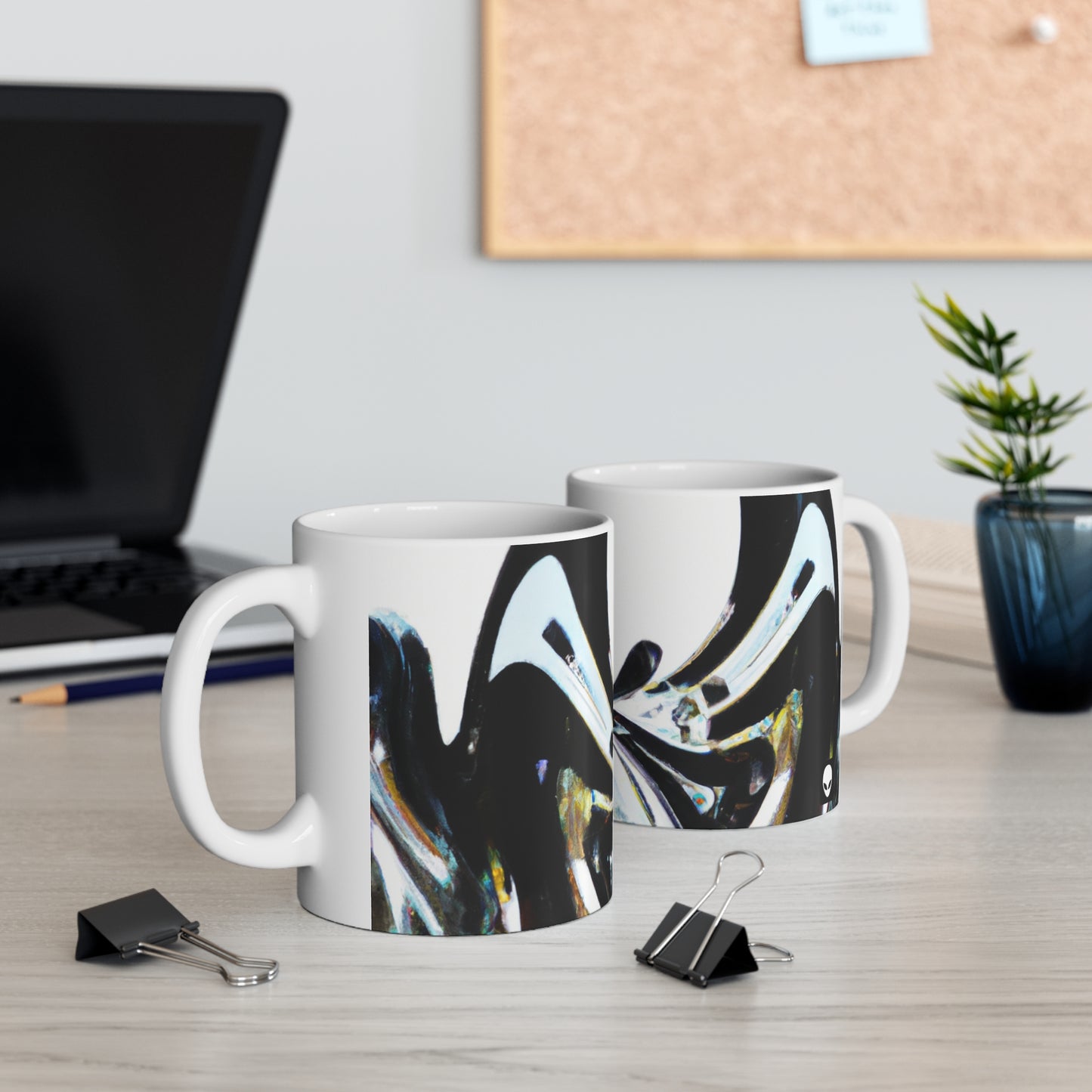 "Merging Perspectives: Crafting a Dynamic Visual Representation" - The Alien Ceramic Mug 11 oz