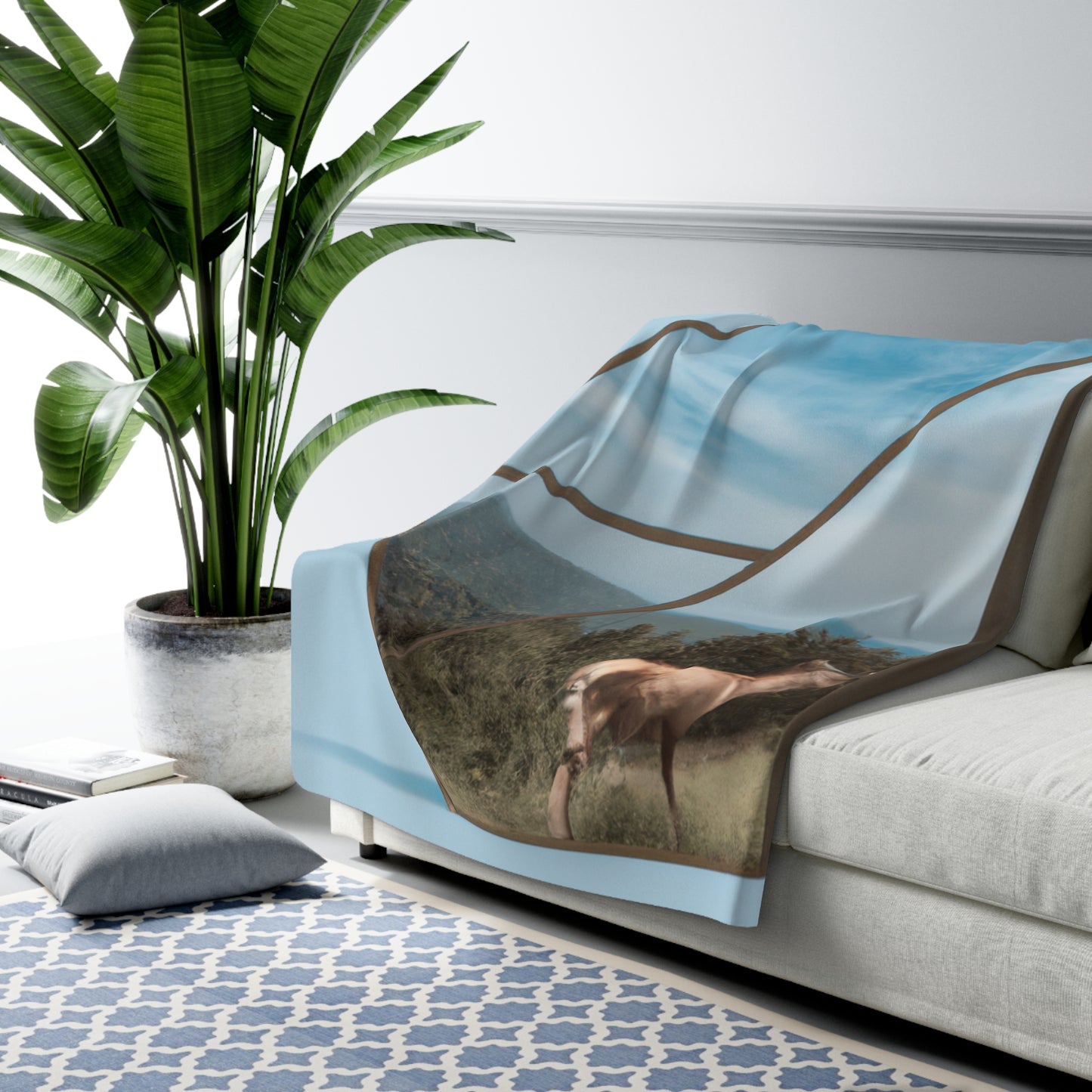 "Dreamscapes: An Everyday Art Collage" - The Alien Sherpa Fleece Blanket