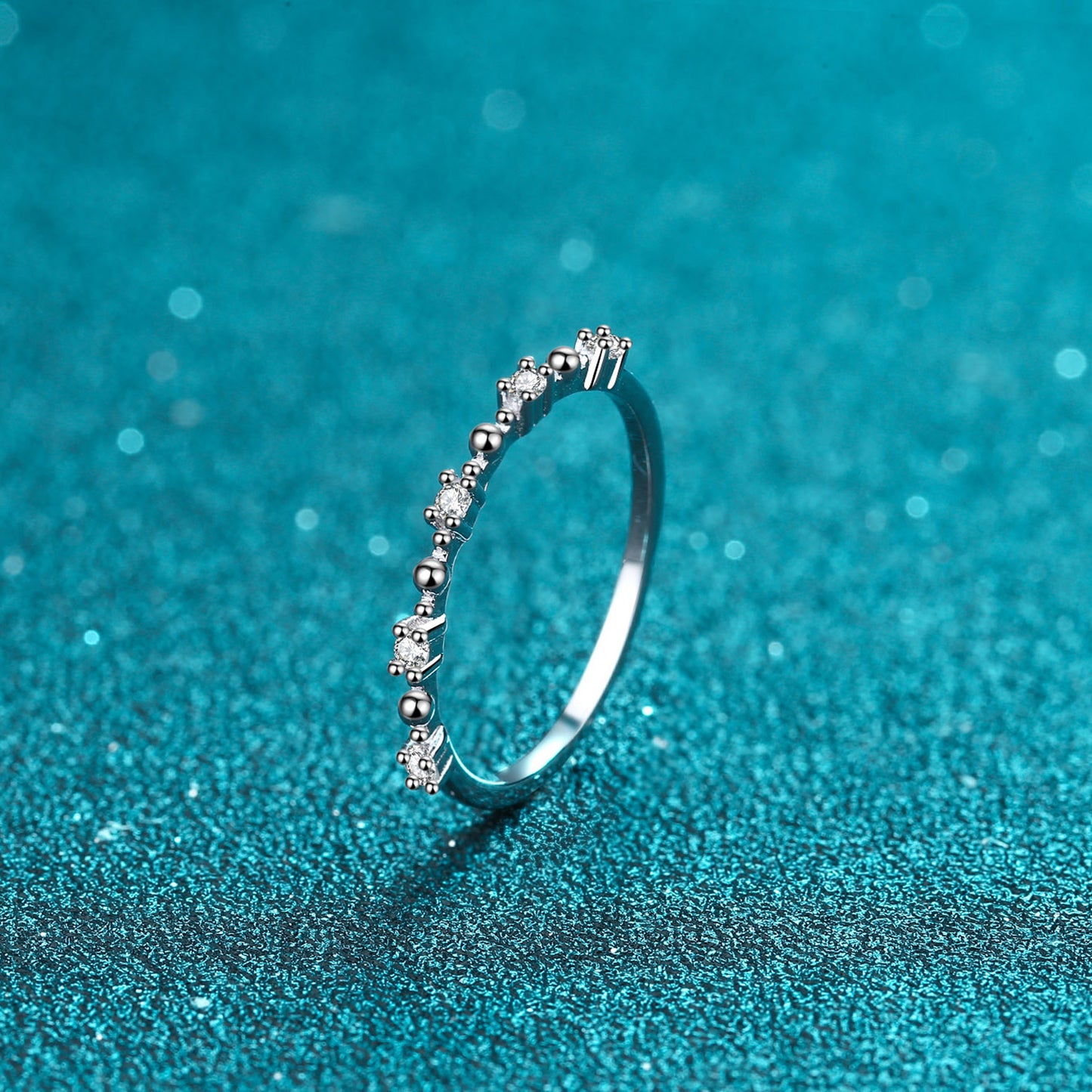 Moissanit-Ring aus 925er Sterlingsilber