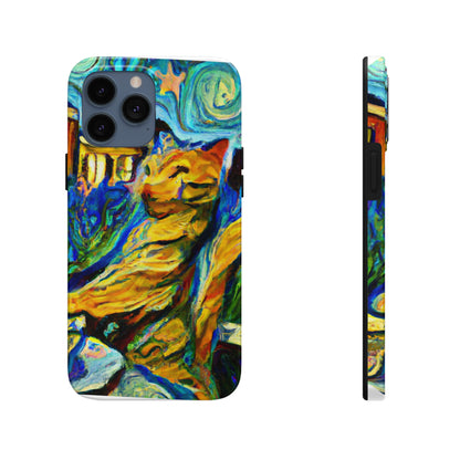 "A Cat Amongst the Celestial Tea Leaves" - The Alien Tough Phone Cases