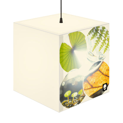 „Earth's Splendor: Eine farbenfrohe Collage aus Naturwundern“ – Die Alien Light Cube Lampe